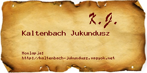 Kaltenbach Jukundusz névjegykártya